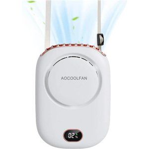 Portable Neck Fan, Mini Hanging Neck Fan with Adjustable Lanyard and Bracket